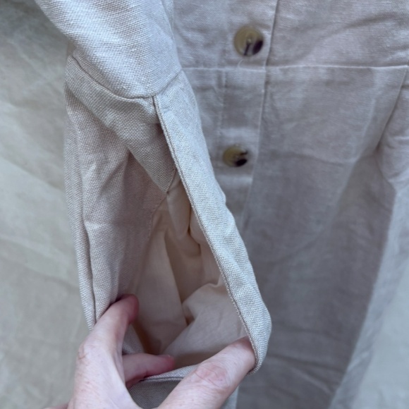 Old Navy Puff-Sleeve Linen-Blend Mini Dress, size L - Picture 4 of 9